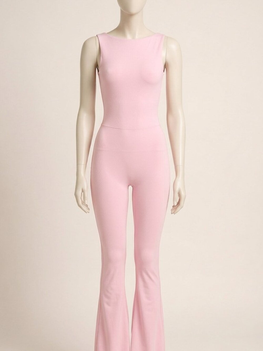 MASKERT Pink Sports Jumpsuit Tummy Control Butt Lifting Activewear S
